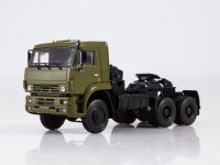 Коллекционная масштабная модель 1:43 Седельный тягач 6х6 КамАЗ-65225, слебедкой, хаки (Автоистория (АИСТ)